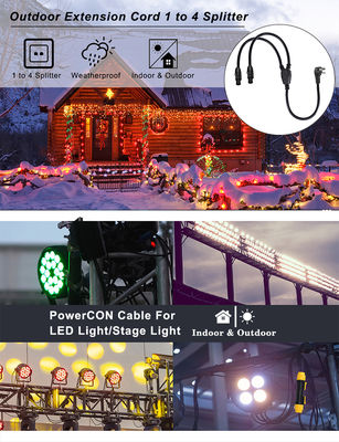 Кабель-разветвитель 14AWG NEMA 5-15P на двойной PowerCON