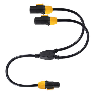 PowerCON Y-Splitter кабель мужчина 2 женщины 12AWG 20A 125V