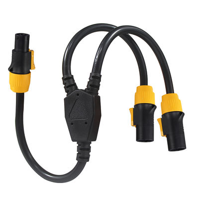 PowerCON Y-Splitter кабель мужчина 2 женщины 12AWG 20A 125V