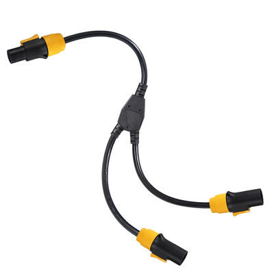 PowerCON Y-Splitter кабель мужчина 2 женщины 12AWG 20A 125V