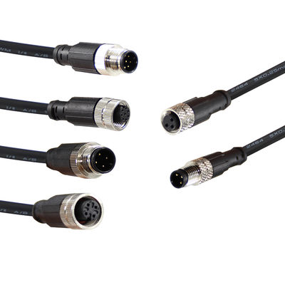 M12 3Pin Shielded Copper Power Cable для монитора 5м