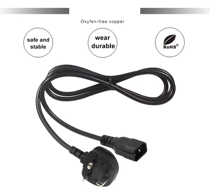 Блокирующий шнур питания UK Plug - IEC C14 1.8M 10A 250V