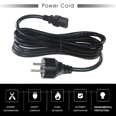 Силовой кабель VDE 250V H05VV-F 3G1.0mm² Schuko - C13