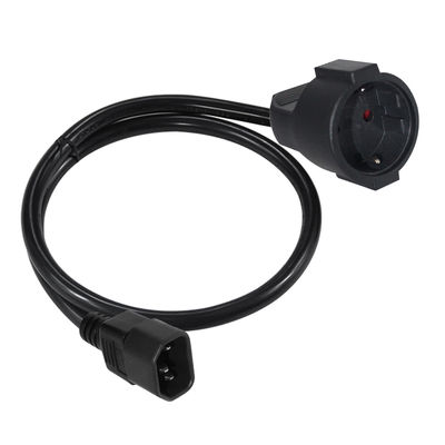 VDE CE одобренный IEC C14 на Schuko кабель адаптера H05VV-F 3G1.0mm2