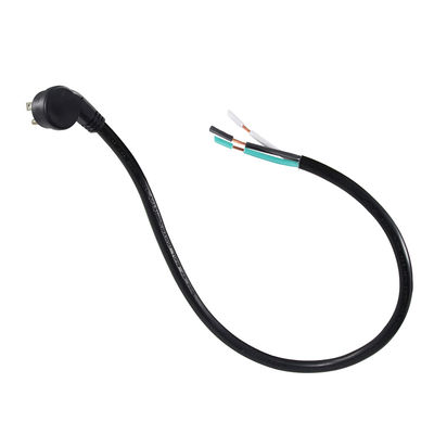 NEMA 5-15P US 3-Prong AC Power Plug to Half-Stripped Cord Assembly for Custom Wiring & Electrical Applications, 18 AWG