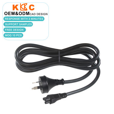 Сертифицированный SAA 3-контактный штекер AU - кабель питания IEC C5, 10A/250V AC, 1,8 м, черный