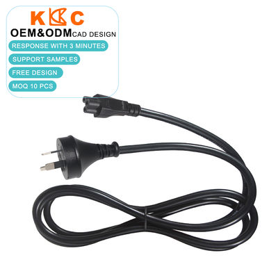 Сертифицированный SAA 3-контактный штекер AU - кабель питания IEC C5, 10A/250V AC, 1,8 м, черный