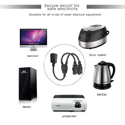 IEC 320 C13 до C20 Кабель расширения питания 14 AWG для стойки серверов и ПДУ высокой плотности