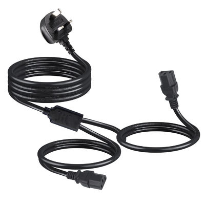 UK Adapter C13 Y Splitter Iec Plug Cable End для наружного расширения