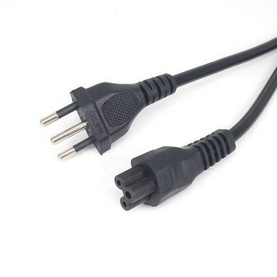 IEC320 C5 3 Круглый колючий электропровод для Бразилии NBR14136 Стандарт 3x0.75 Квадратный ядро