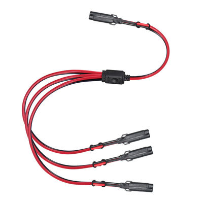 Кабель для расширения из SAE в SAE с трехсторонним разделителем 12V 16AWG 2FT с двухцепочечным быстроотсоединительным розеткой