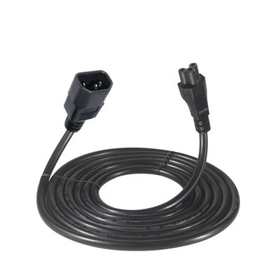 IEC C5 до C14 Кабель питания 1,8 м 16AWG Черный компьютерный кабель