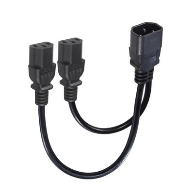 16AWG Heavy Duty C14 to 2xC13 Power Cord for Server/Industrial Equipment 300V 10A ROHS Certified 3 Prong Plug (Страничный провод для серверов/промышленного оборудования)