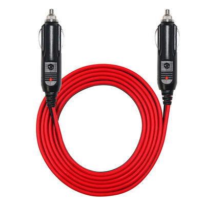 Кабель для зарядки автомобилей 12V для зарядки автомобилей 16AWG для быстрого зарядки и защиты от перегрузки (черный)