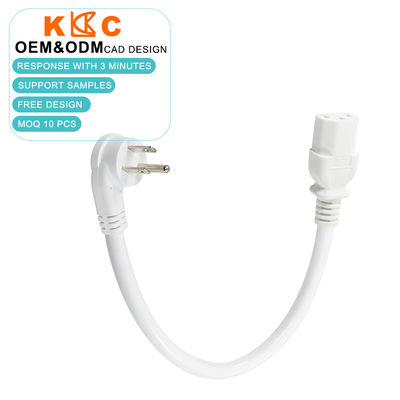 US to C13 Power Cord - NEMA 5-15P to IEC 320-C13 Cable for Computers, Servers & Power Supplies (14AWG)